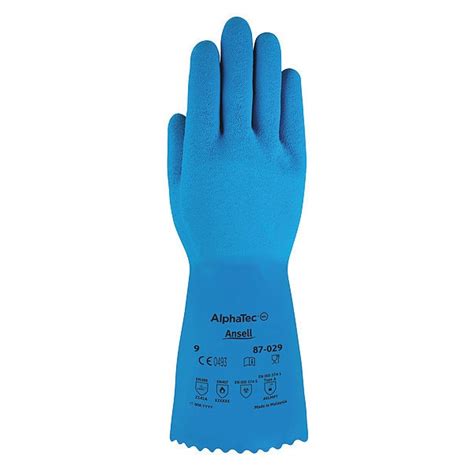 Ansell 12 Chemical Resistant Gloves Natural Rubber Latex 8 1 Pr 87