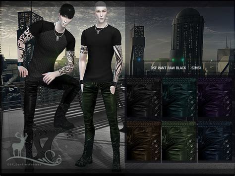 Dsf Pant Raw Black By Dansimsfantasy At Tsr Sims 4 Updates