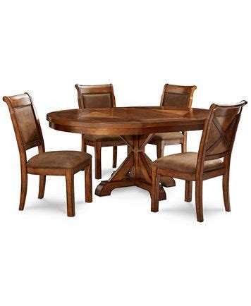 Find your next dining chairs online at temple & webster. Image 1 of Mandara Round Expandable Furniture, 5-Pc. Set ...