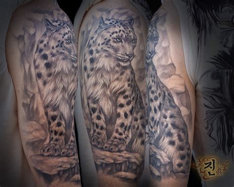 Snow Leopard Tattoo Sleeve By Jin Jintattoo Tattoo