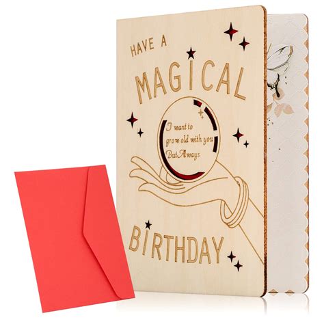 Buy Wooden Wife Birthday Cardbirthday Card For Wife Luxury And