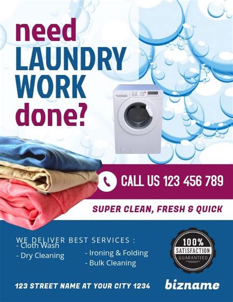 Laundry Service Flyer Template Laundry Shop Online Laundry Service