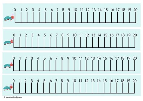 Number Line 0 20 The Very Hungry Caterpillar Printable Number Line