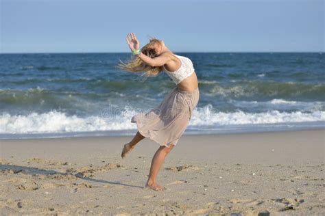 Dance On The Beach Stock Image Image Of Beach Water 58141879