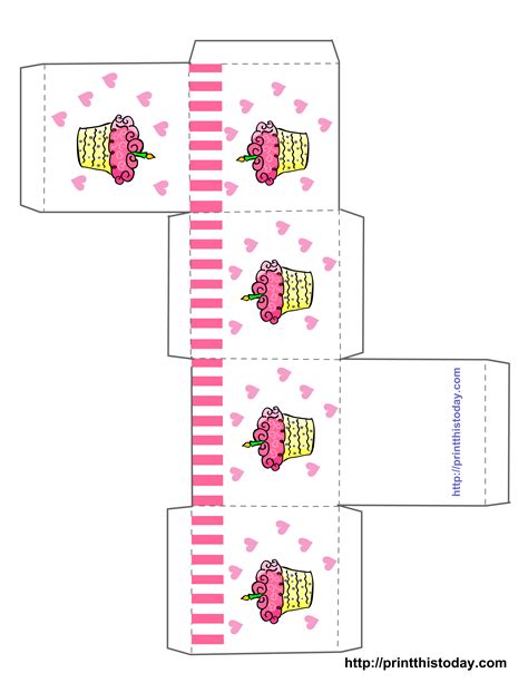 Printable Party Favor Box Template Printable Templates