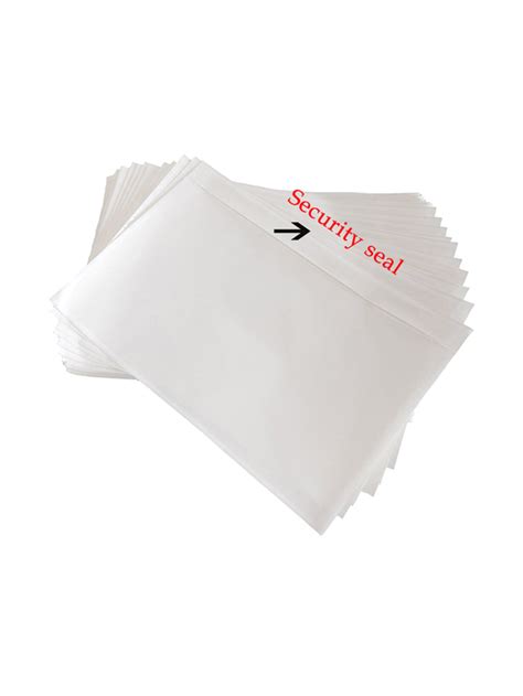 6 X 9 Clear Adhesive Top Loading Packing List Clear Shipping Pouches