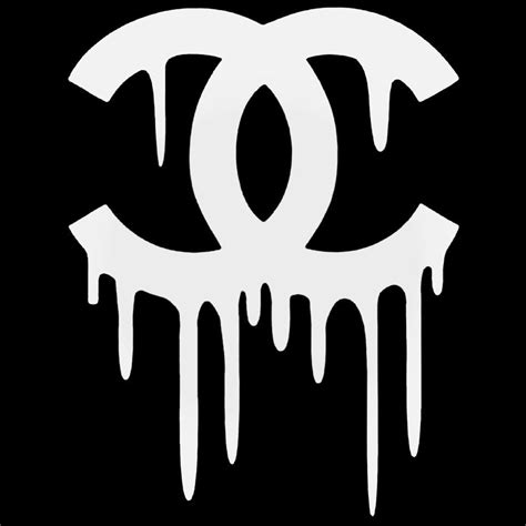 Stencil Chanel Drip Logo