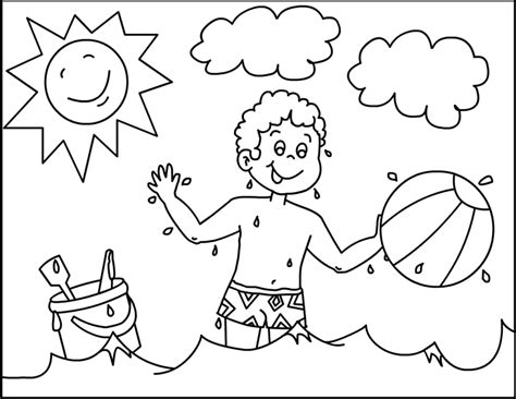 Dibujos del verano para colorear, pintar e imprimir