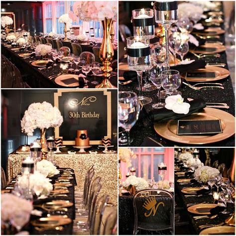 Amazing Black And Gold Party Ideas 30th Birthday Party Themes Gold