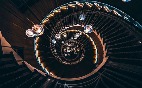 Download Wallpaper 3840x2400 Staircase Spiral Staircase