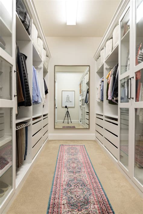 We installed three pax closets in our master bedroom for clothes and linen storage and they look great! Walk-in Closet Makeover with IKEA PAX - Crazy Wonderful