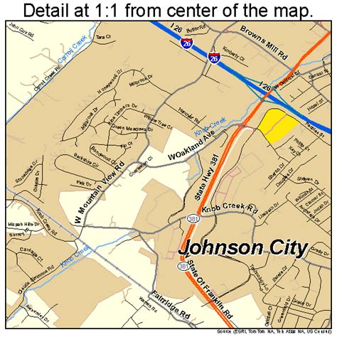 Map Of Johnson City Tn Large World Map
