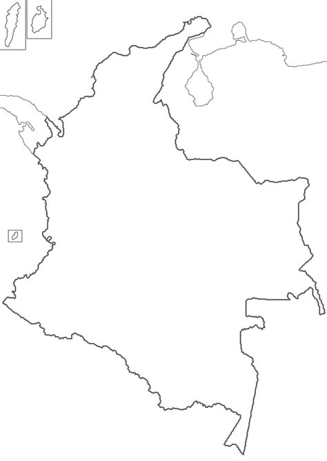 Mapa De Colombia Mudo