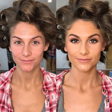 Before And After Wedding Bridal Airbrush Makeup Natural Glam Wedding Hair And Makeup