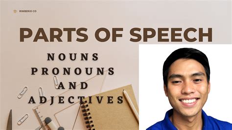 Parts Of Speech Nouns Pronouns And Adjectives
