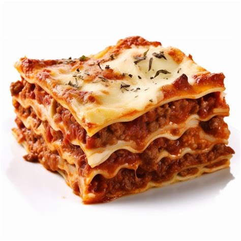 Premium Photo Lasagna With White Background High Quality Ultra Hd