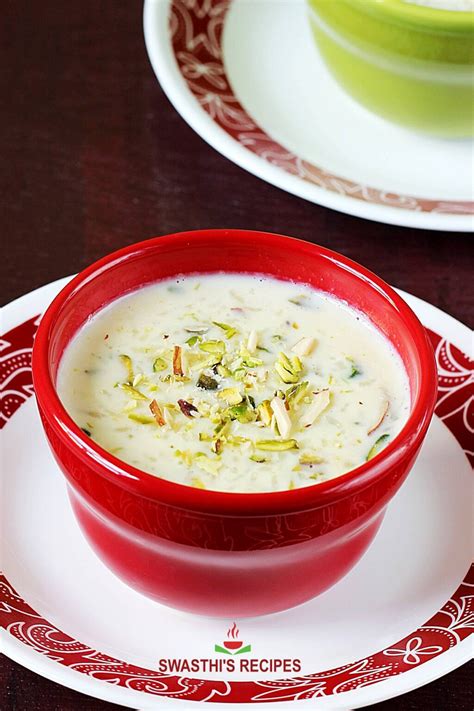 Kheer Recipe Indian Rice Pudding Swasthis Recipes