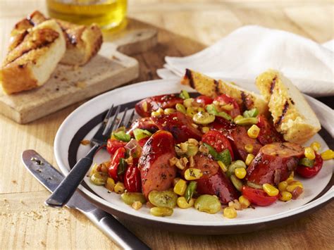 Cheddar Smoked Sausage Succotash Eckrich