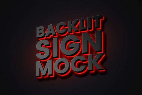 Download This Backlit Sign Logo Mockup In Psd Designhooks