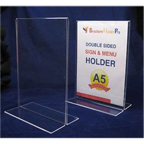 Acrylic T Shape A4 Desktop Display Stand Sign Holder China Acrylic