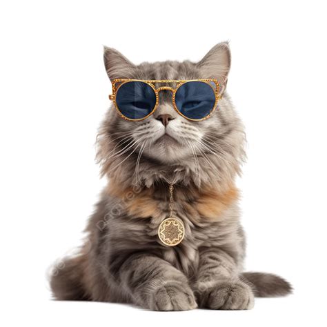 Gafas De Sol De Gato Gracioso Sobre Fondo Aislado Png Mascota Pintar