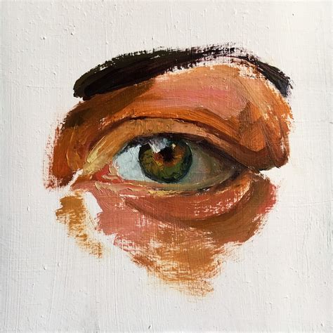 Eye Study Series No 2 Expressive Colorful Oil Painting Of An Eye