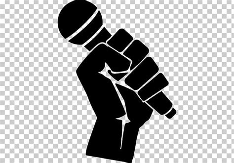 Microphone Singing Png Clipart Arm Audio Black And White Clip Art