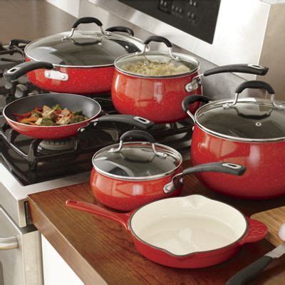 Brand new damaged box pioneer woman set. 10-Piece Aluminum Speckled Cookware Set by The Pioneer ...