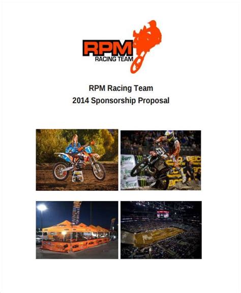 team sponsorship proposal template   word