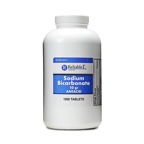 Sodium Bicarbonate 650 Mg 1000 Antacid Tablets For Relief Of Acid