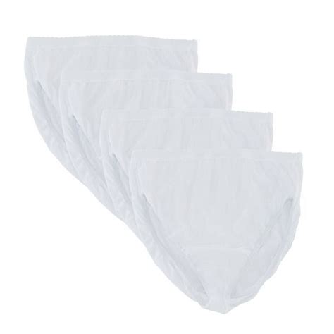 Breezies Cotton Hi Cut Panties Wultimair Lining White Set Of 4 Ebay
