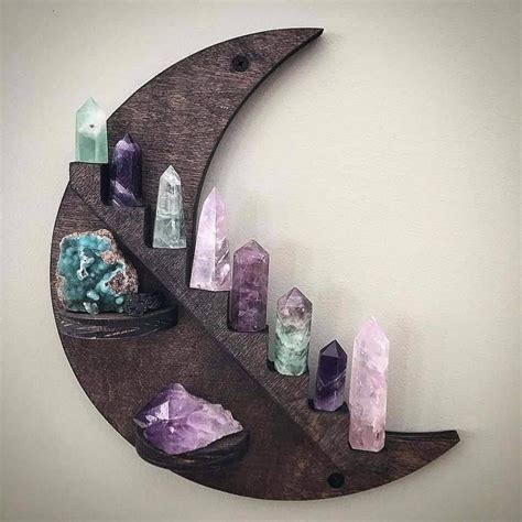 Pin By Tess On Home Decor Crystals Witchy Decor Crystal Shelves