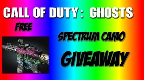 Call Of Duty Ghosts Spectrum Camo Giveaway Youtube