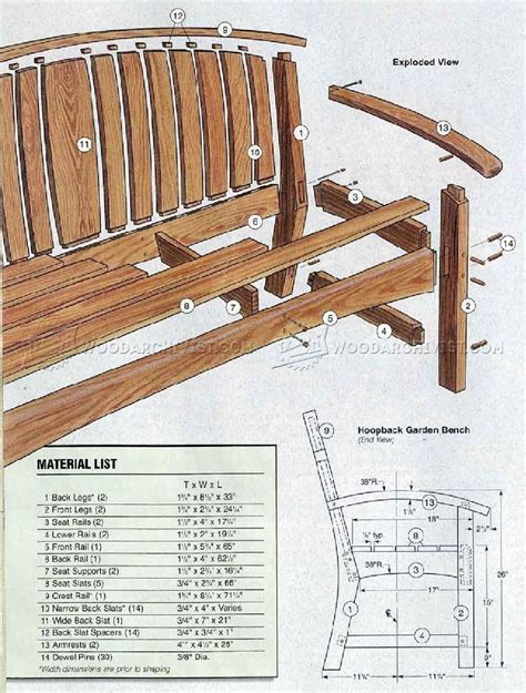 Free outdoor bench plans for patios, backyards, gardens, decks and around trees. Garden Bench DIY • WoodArchivist