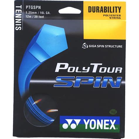 Yonex Poly Tour Spin 125 16l Tennis String Midwest Sports