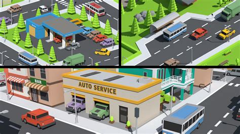 3d Model Simplepoly City Low Poly Assets Vr Ar Low Poly Cgtrader