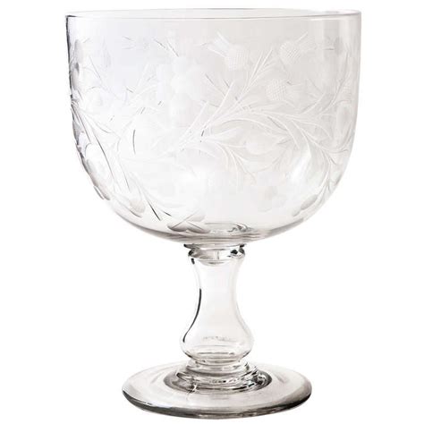 Massive English Engraved Glass Goblet Circa 1860 At 1stdibs