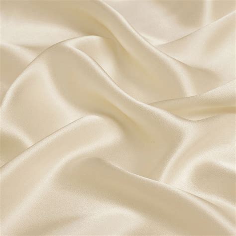 Champagne Color 22mm Silk Satin Fabric For Dress Pillowcases Pajamas