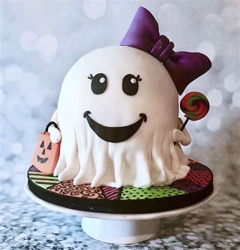 Cute Ghost Cake Ghost Cake Halloween Fondant Cake Sugar Skull Cakes