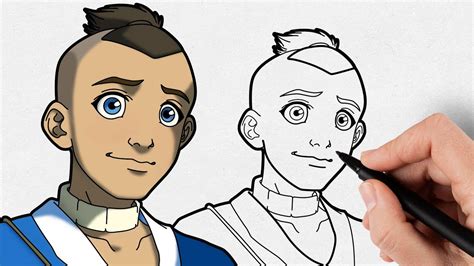 How To Draw Sokka From Avatar The Last Airbender Youtube