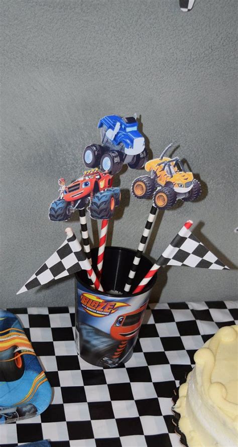 Blaze And The Monster Machines Centerpiece Party Supplies Blaze Birthday Party Blaze Birthday