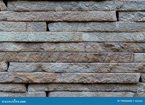 Wall Of Hewn Natural Stone Royalty Free Stock Photography