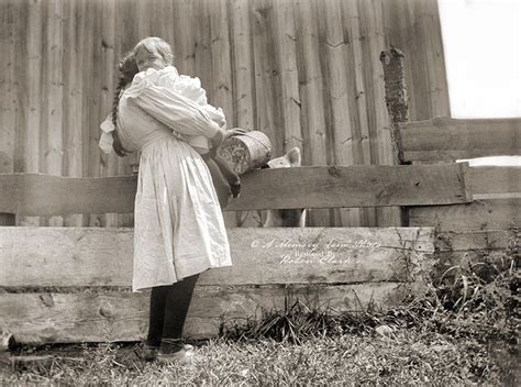 A Girl And Her Pig This Photo Was Taken In Maine Circa Late 1800s