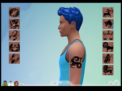 The Sims Resource Western Zodiac Tattoos For Males