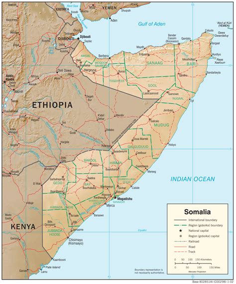 Geographic Map Of Somalia Countryreport