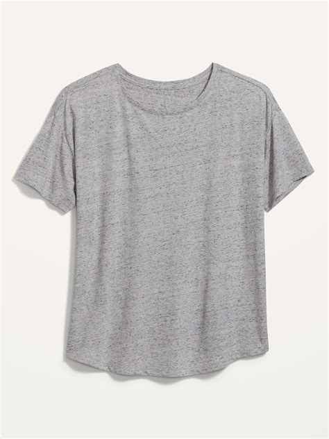 short sleeve loose heathered easy t shirt for women old navy
