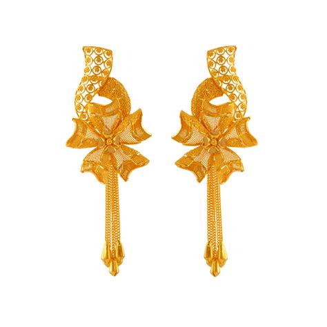 Pc Chandra Jewellers Yellow Gold 22kt Jhumki Earring Price In India Buy