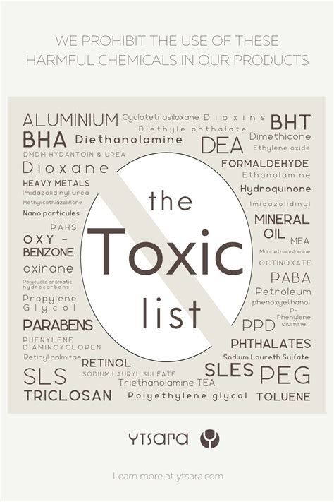 Toxic List Skincare Harmful Ingredients Natural Skin Care