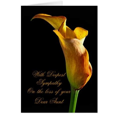 Sympathy On Loss Of Aunt Greeting Card Zazzle