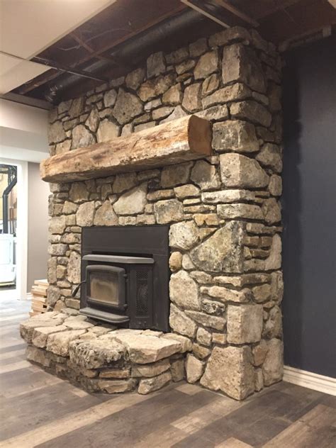 Natural Stone Fireplaces Using Weatheredge Limestone Colonial Brick
